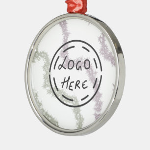 Ornamento De Metal simples e mínimo adicione seu nome foto ano aquare