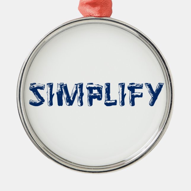 Ornamento De Metal Simplificar (Frente)