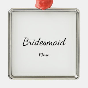 Ornamento De Metal SIMPLLE MINIMAL adicione seu nome    bridesmaid pe