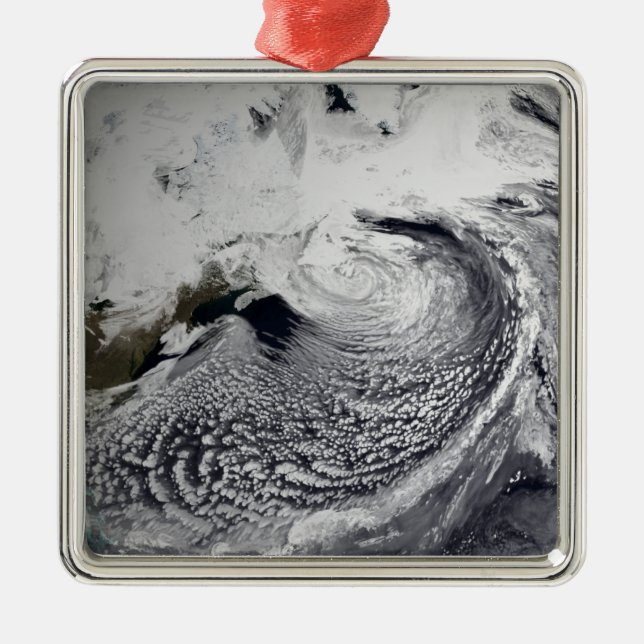 Ornamento De Metal Simulação em nuvem de um dia solteiro 3 (Frente)