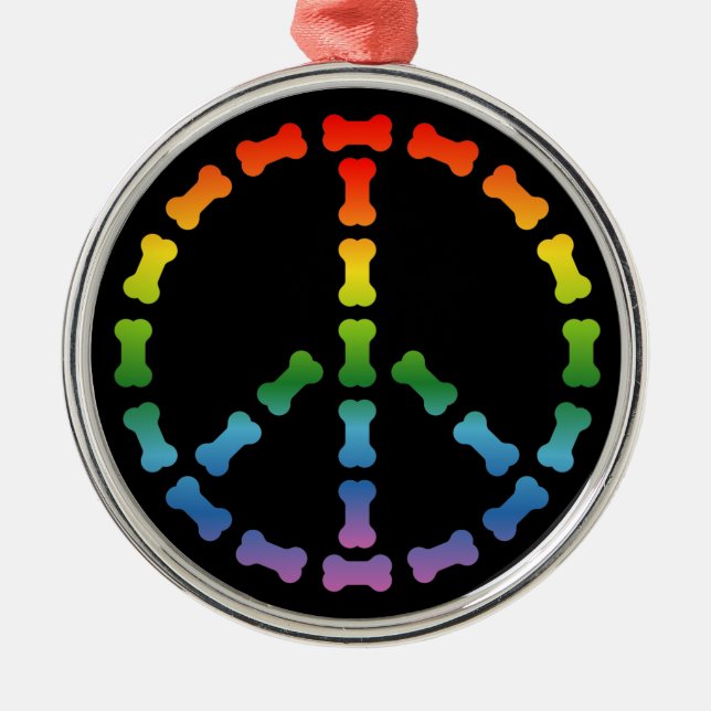 Ornamento De Metal Sinal de Paz (Frente)