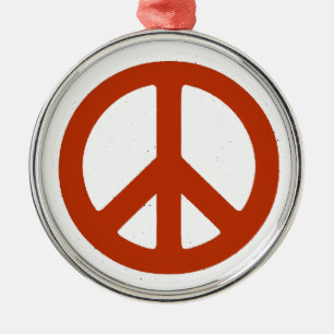 Ornamento De Metal sinal de paz retro