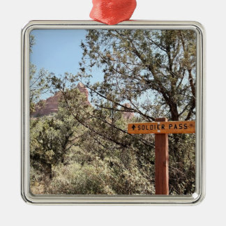 Ornamento De Metal Sinal de Trilha Soldado Sedona Arizona