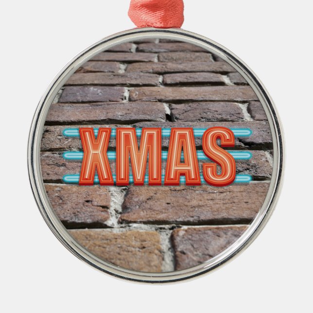 Ornamento De Metal Sinal XMAS (Frente)