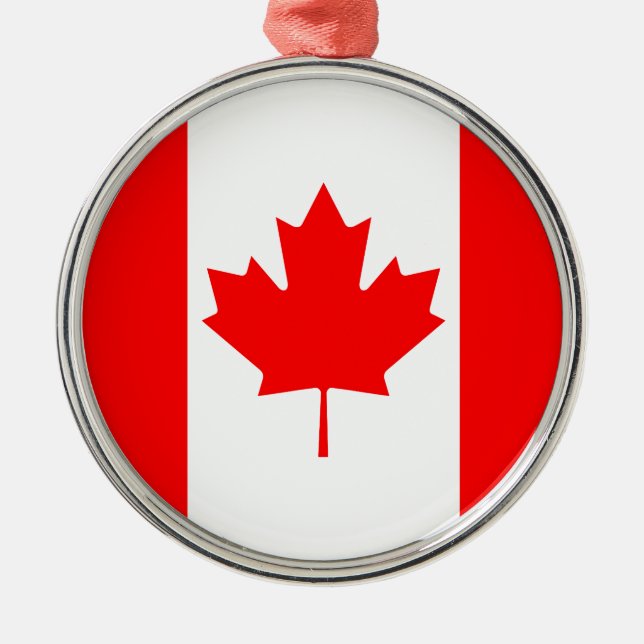 Ornamento De Metal Sinalizador Canadá (Frente)