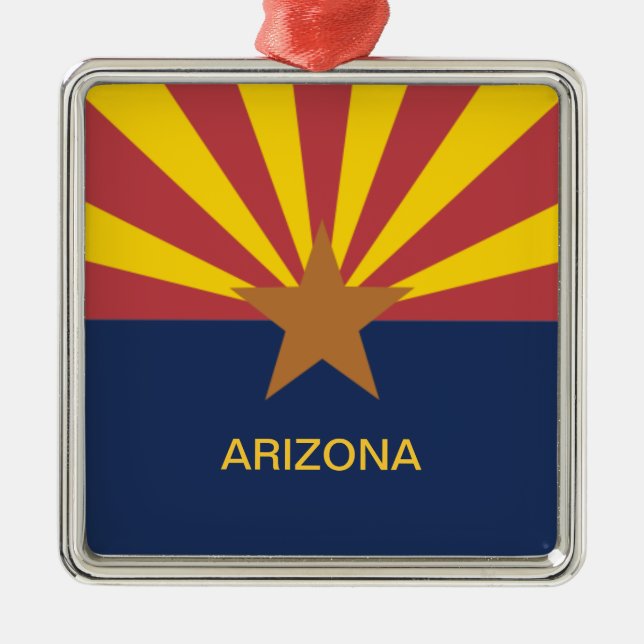 Ornamento De Metal Sinalizador de Arizona (Frente)