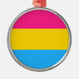 Ornamento De Metal Sinalizador do Orgulho Pansexual LGBTQ