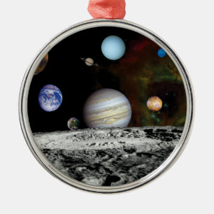 Ornamento De Metal Sistema Solar Voyager Imagens Espaço Montagem Foto