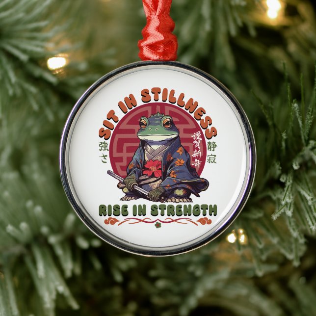 Ornamento De Metal Sit in Stillness (Árvore)