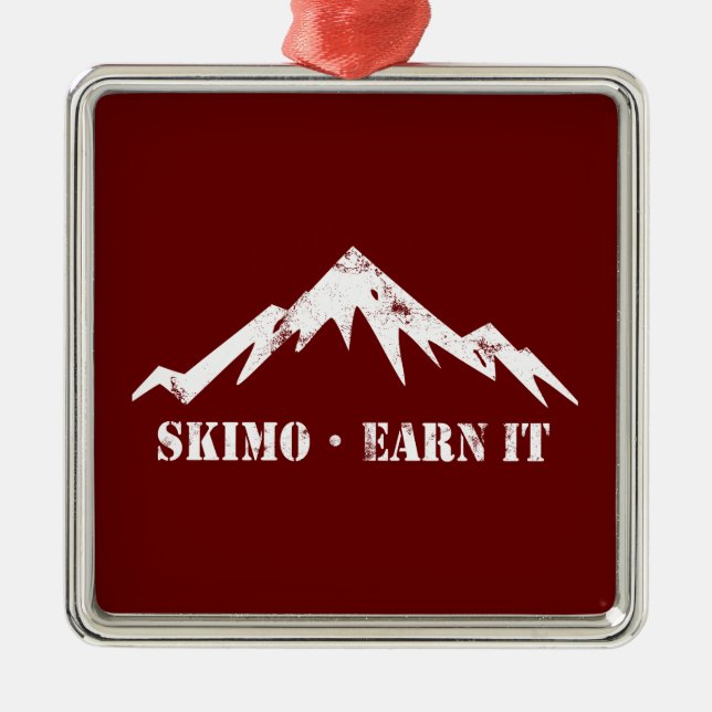 Ornamento De Metal Skimo, ganhe (Frente)