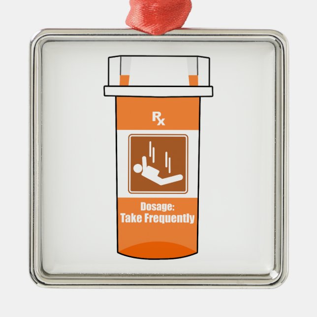 Ornamento De Metal Sky Diving Is My Drug (Frente)