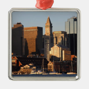 Ornamento De Metal Skyline 5 de Boston, Massachusetts