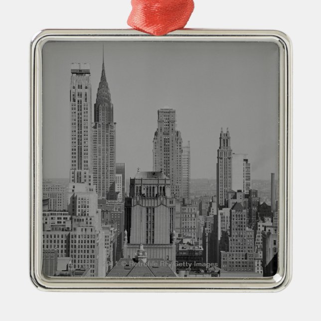 Ornamento De Metal Skyline da cidade (Frente)