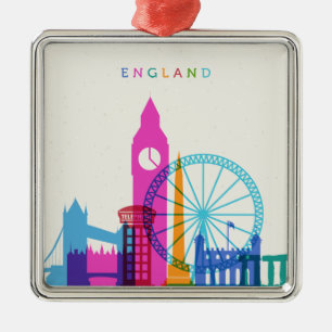 Ornamento De Metal Skyline de Inglaterra