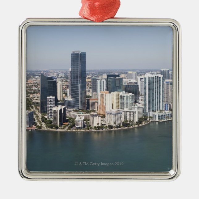Ornamento De Metal Skyline de Miami (Frente)