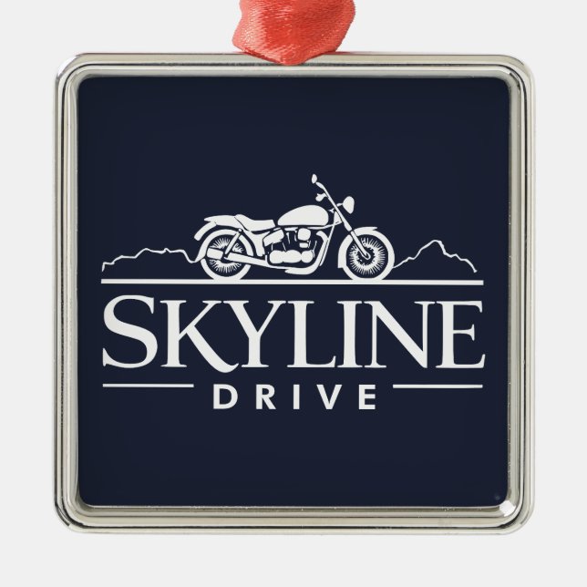 Ornamento De Metal Skyline Drive Virginia Motorcycle (Frente)