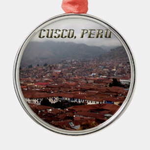 Ornamento De Metal Skyline Peru da cidade de Cusco