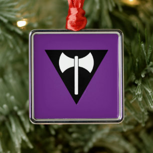 Ornamento De Metal SlipperyJoe's, a gay prid da bandeira do Orgulho L