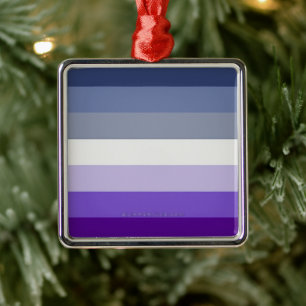 Ornamento De Metal SlipperyJoe's Butch Lesbian Pride Flag gay
