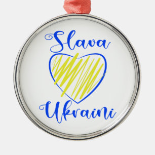 Ornamento De Metal Slogan Slava Ucraniano Glória à Ucrânia