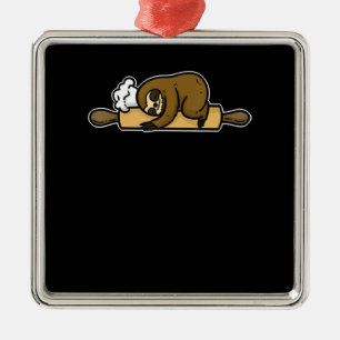 Ornamento De Metal Sloth baker chef engraçado presente de cozinh