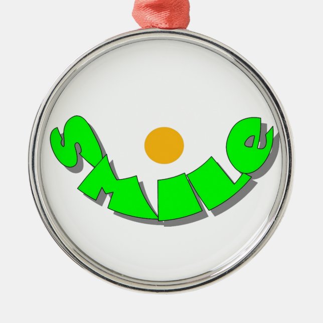 Ornamento De Metal Smile (Frente)