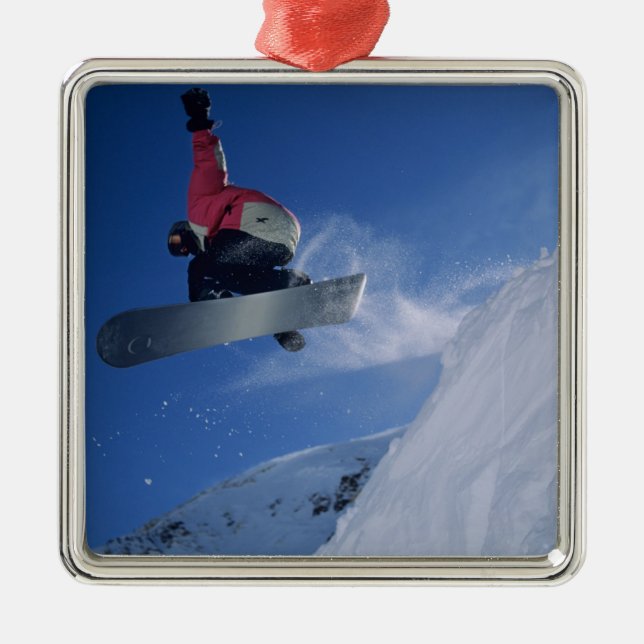 Ornamento De Metal Snowboard em Snowbird Resort, Utah (MR) (Frente)