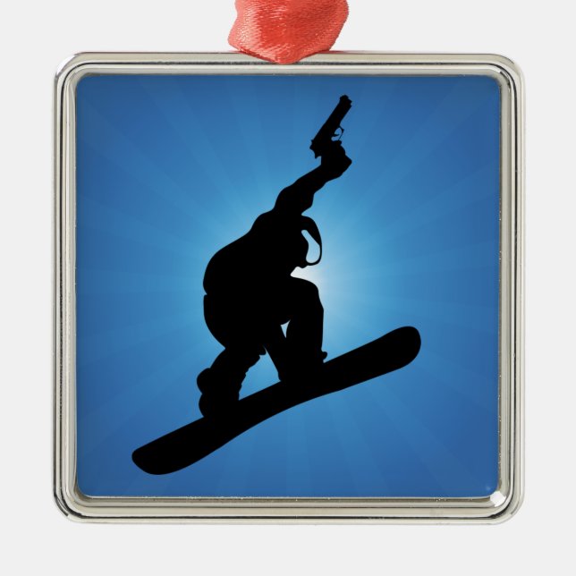 Ornamento De Metal Snowboard Outlaw (Frente)