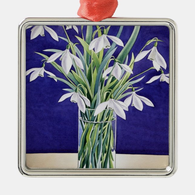 Ornamento De Metal Snowdrops (Frente)