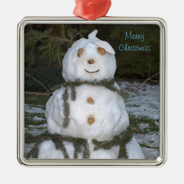 Ornamento De Metal SnowLady Seashell Natal (Frente)