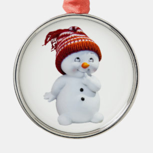 ORNAMENTO DE METAL SNOWMAN BONITO