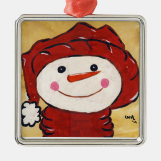 Ornamento De Metal Snowman Ornament