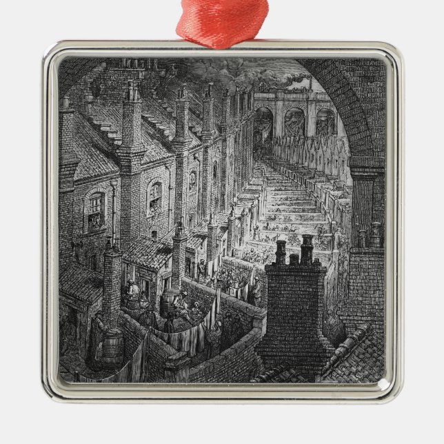 Ornamento De Metal Sobre Londres - pelo trilho (Frente)