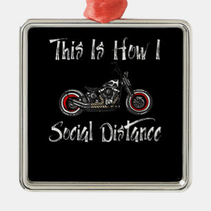 Ornamento De Metal Social Distance Motorcycle Biker Riding
