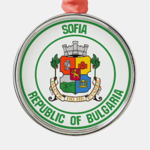 Ornamento De Metal Sofia Round Emblem