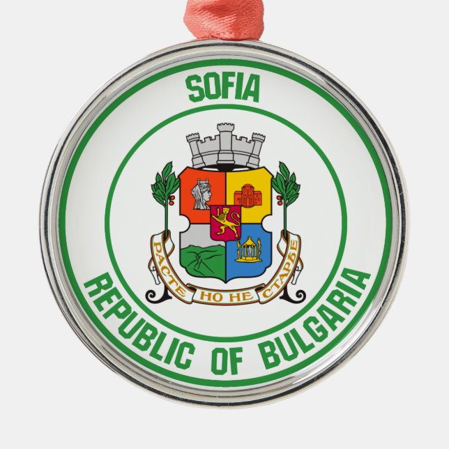 Ornamento De Metal Sofia Round Emblem (Frente)