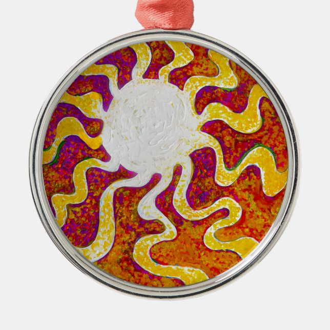 Ornamento De Metal Sol-Beams Sol Sol (Frente)