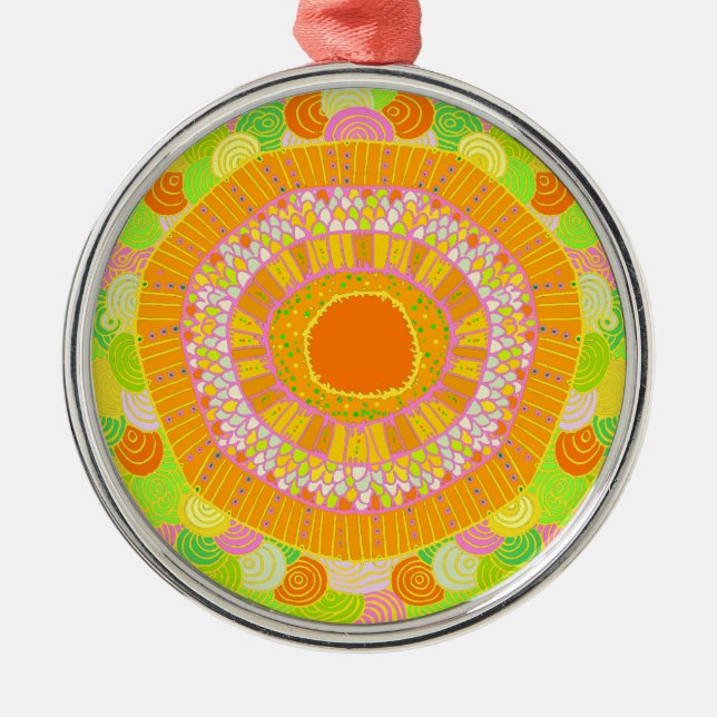 Ornamento De Metal Sol tropical - Sol Arizona (Frente)