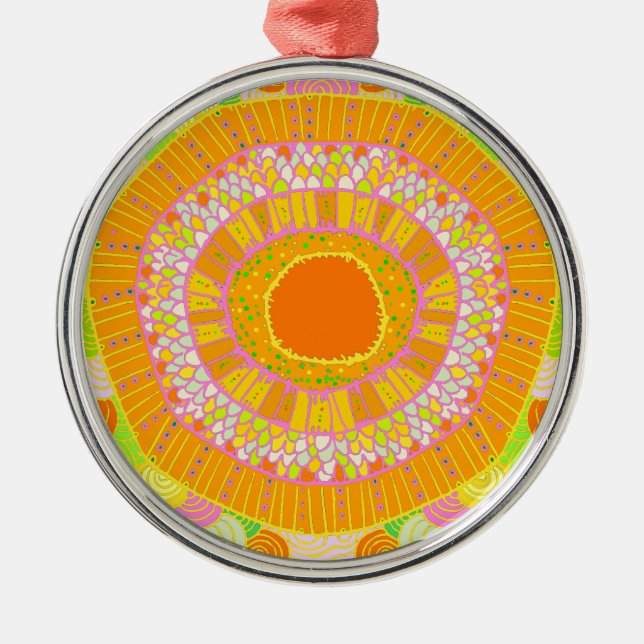 Ornamento De Metal Sol tropical - Sol Arizona (Frente)