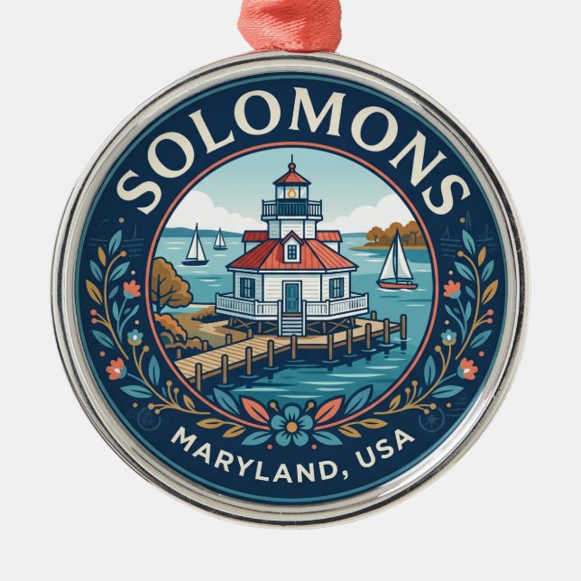 Ornamento De Metal Solomons EUA (Frente)