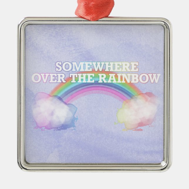 Ornamento De Metal somewhere over the rainbow (Frente)