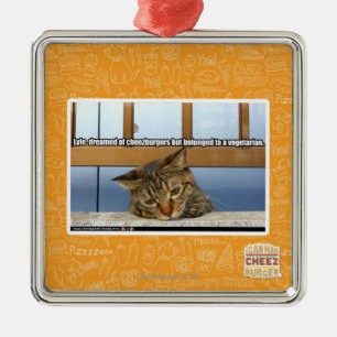 Ornamento De Metal Sonhando com Cheesburgers