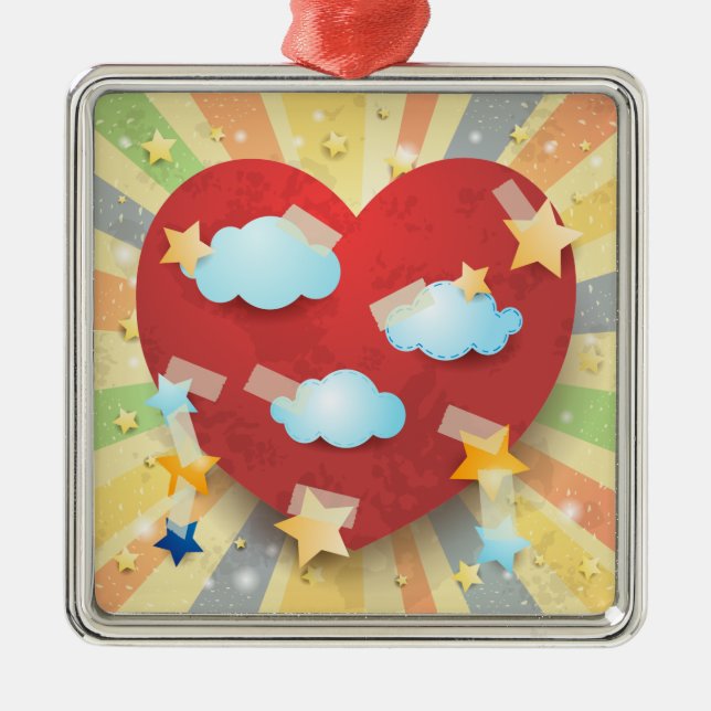 Ornamento De Metal Sonho de Amor (Frente)