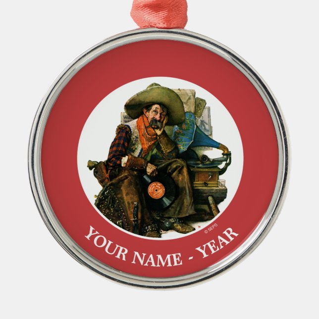 Ornamento De Metal Sonhos do Longo Ago (Frente)