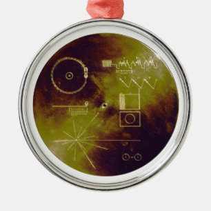 Ornamento De Metal Sons do registro dourado do explorador 1 e 2 da