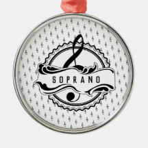 Soprano Singer Musical Note Ornament