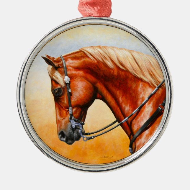 Ornamento De Metal Sorrel Western Pleasure Quarter Horse (Frente)