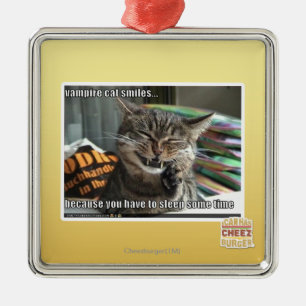 Ornamento De Metal sorrisos do gato do vampiro