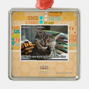 Ornamento De Metal sorrisos do gato do vampiro