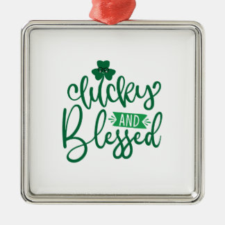 Ornamento De Metal Sortudo E Abençoado